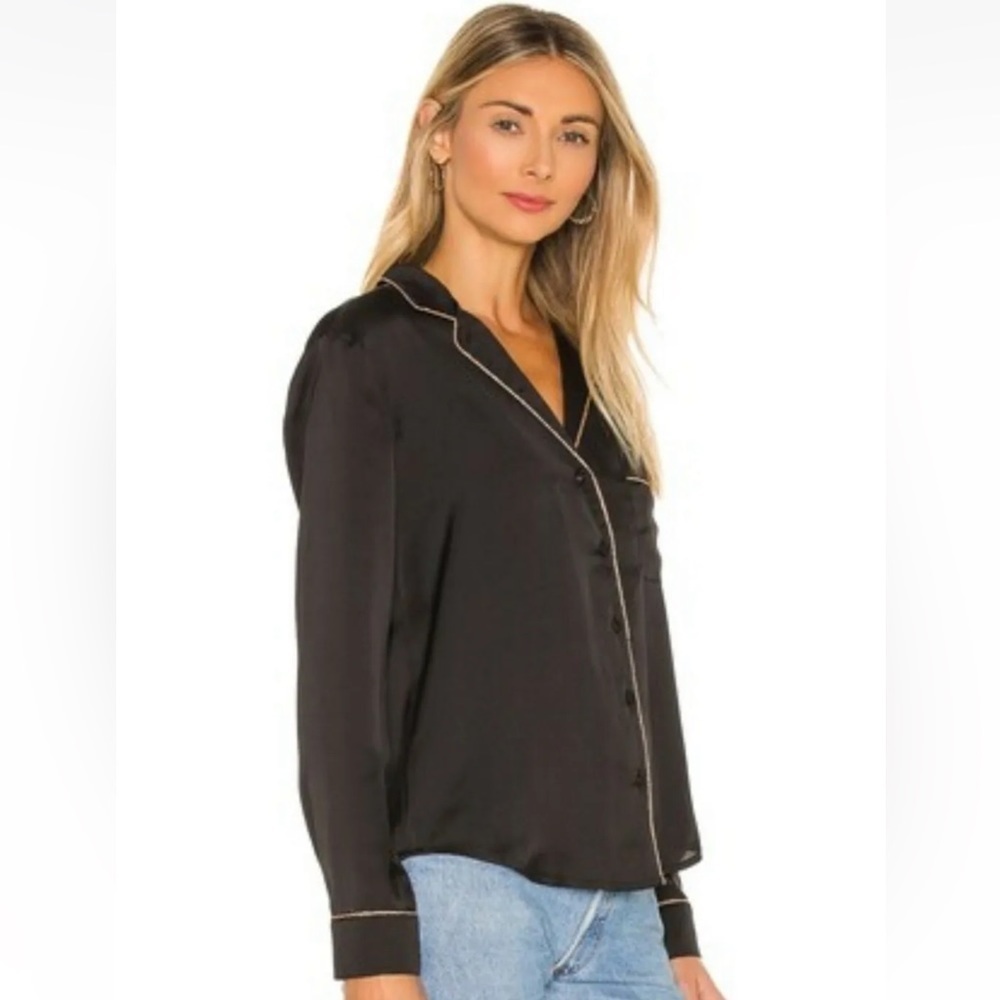 Heartloom Ariella Black Satin Top - Picture 2 of 9